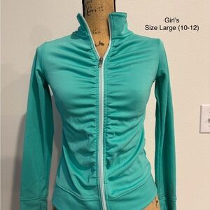 Womens or Girls Turquoise Zip-Up Jacket